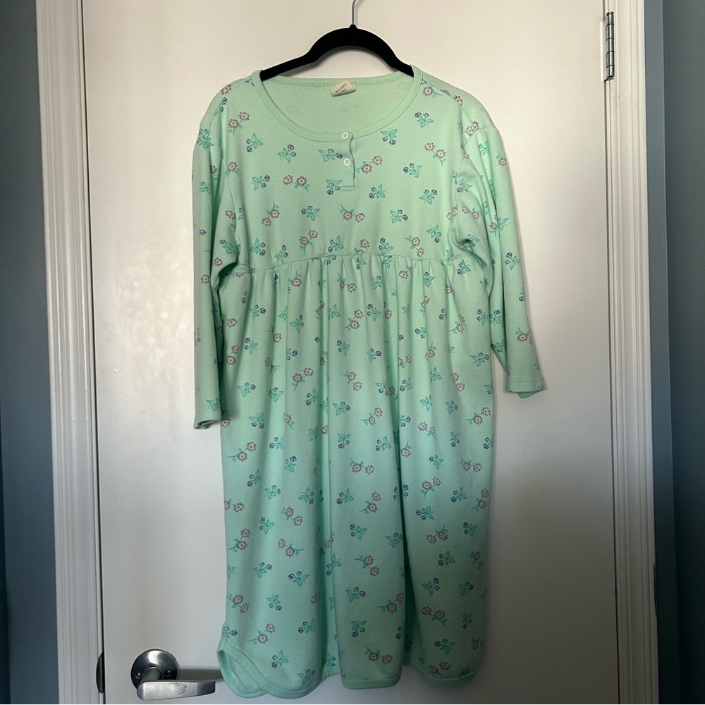 Boobaby Organics Mid-length Quarter Sleeve Floral Baby Doll Night Dress